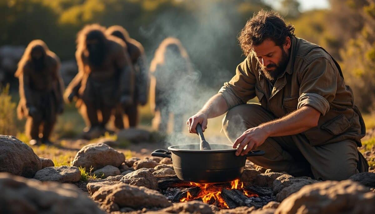 archäologen versuchten, mahlzeiten wie neandertaler zuzubereiten, und machten dabei eine überraschende entdeckung, die unser bild vom prähistorischen leben verändert.