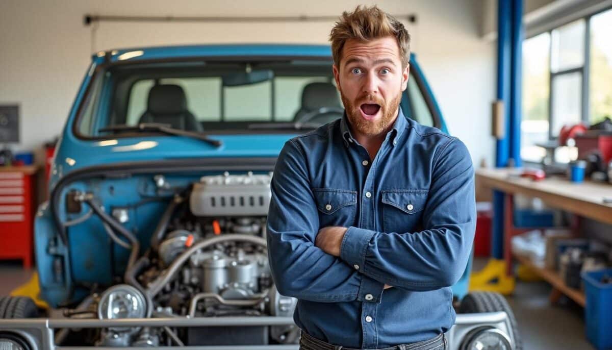 ein mann bringt seinen pickup zum ölwechsel, doch erlebt eine überraschung: er bekommt das fahrzeug komplett zerlegt in einzelteilen zurück. wie konnte das passieren? jetzt mehr erfahren!